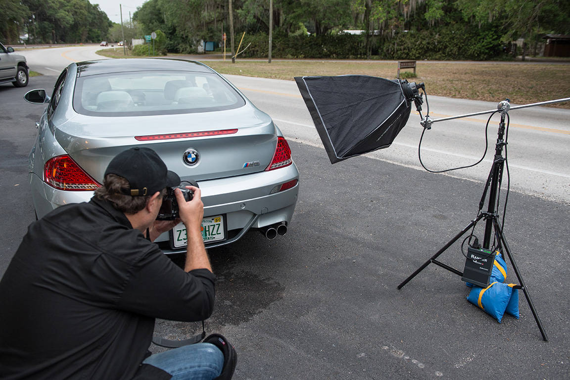 Professional car photo shoot