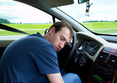 Sleepy car driver