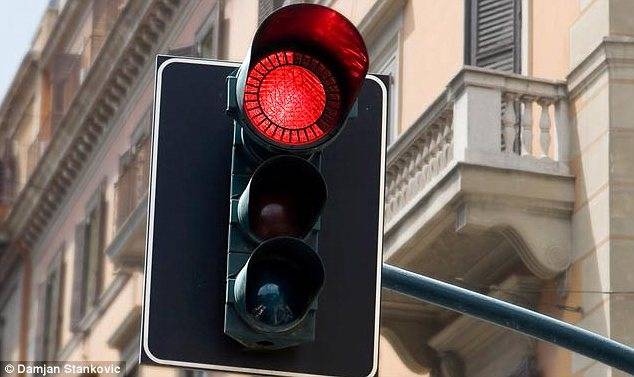 Red traffic lights means stop