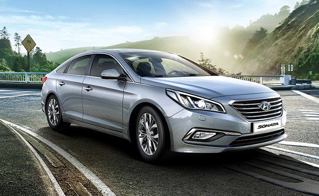 Hyundai Sonata in the road