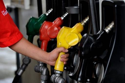 Fuel cost in a gas station in Metro Manila, Philippines