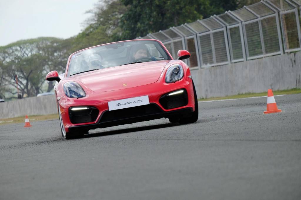 Red Porsche Boxter GTS front view