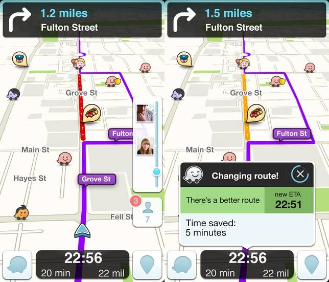 Waze directions
