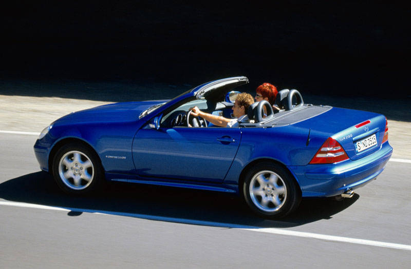 Blue Mercedes-Benz SLK