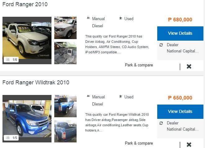 Ford Ranger 2010 price