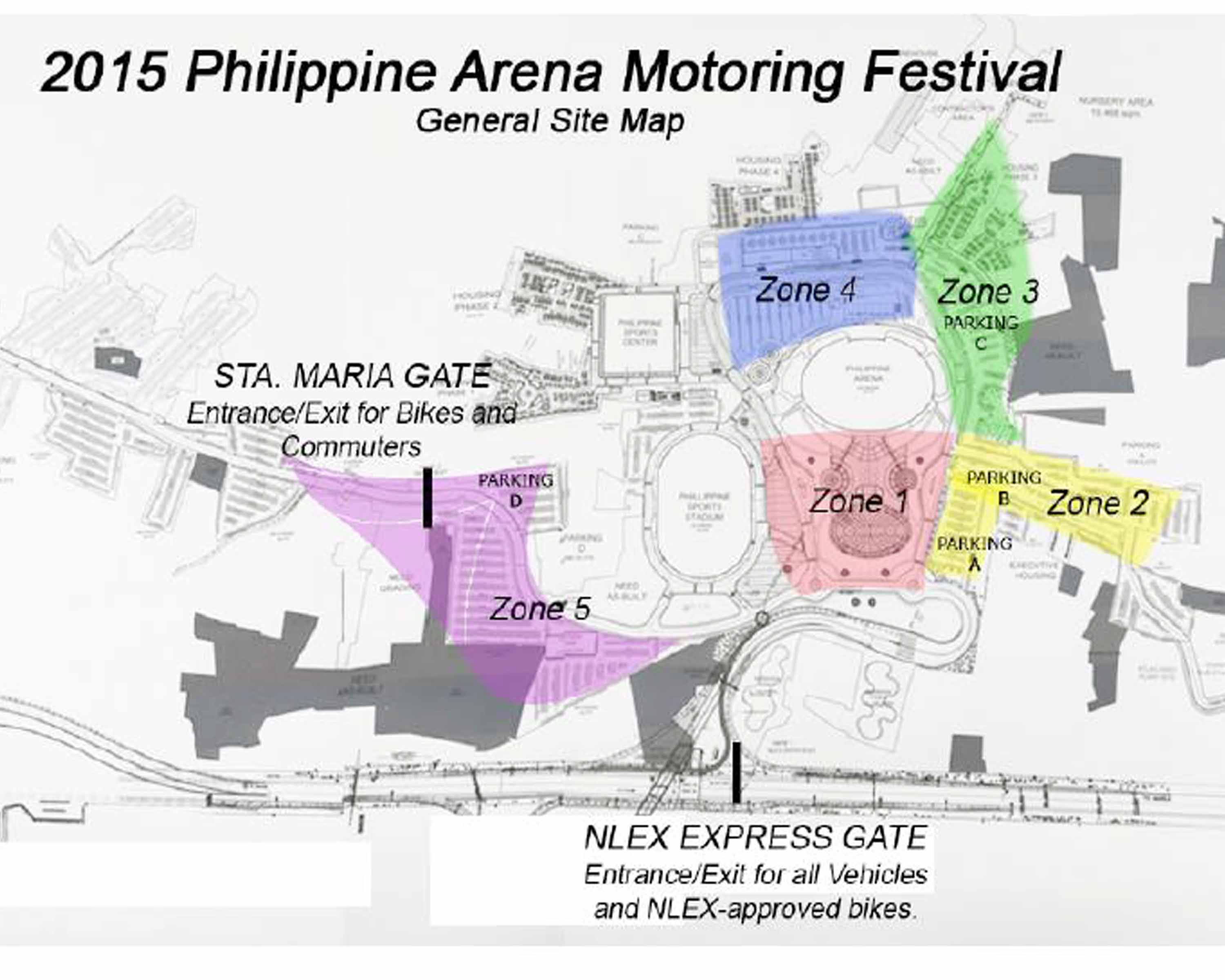 Philippine Arena Map For May 23 24 