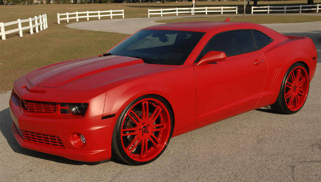 Red Chevrolet Camero