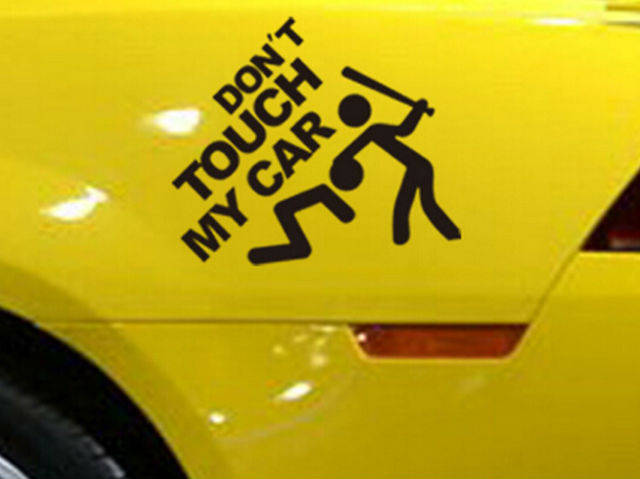 Yellow car don't touch my car