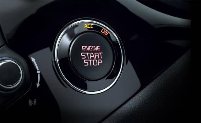 Engine start stop button