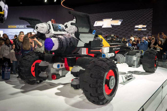 Life-size LEGO Batmobile on display
