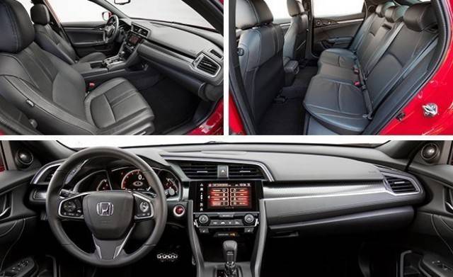 Interior features of the new Civic Hatchback 2017