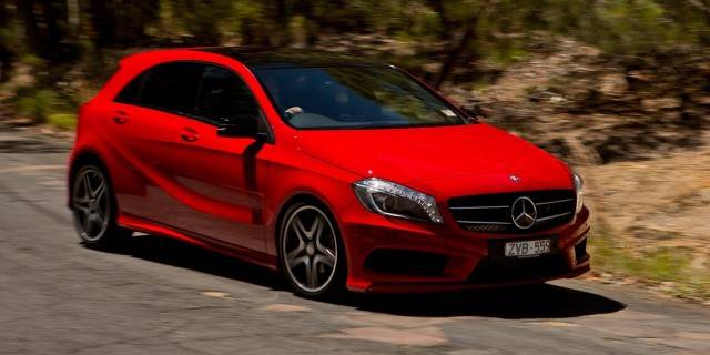 Red A180 Mercedes Benz 