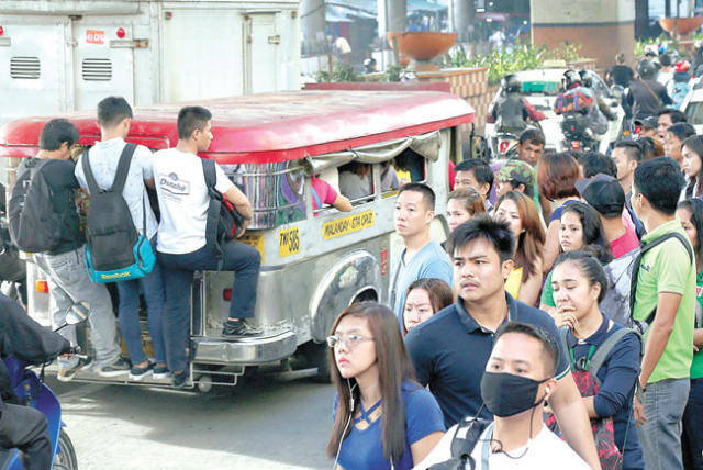 Commuters waiting