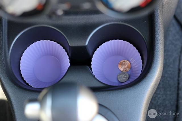 Muffin cup holders used to store coins