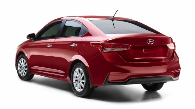 Rear view of 2018 hyundai accent