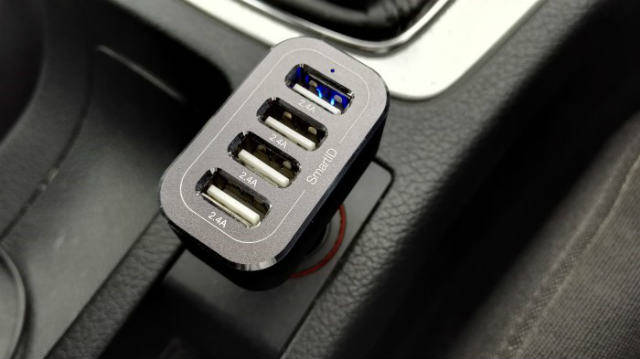 Usb charger in a car