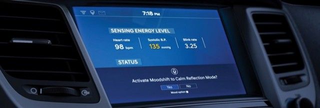 Monitor that shows the sensory levels of the driver