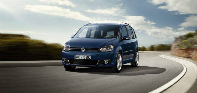 Blue Volkswagen Touran