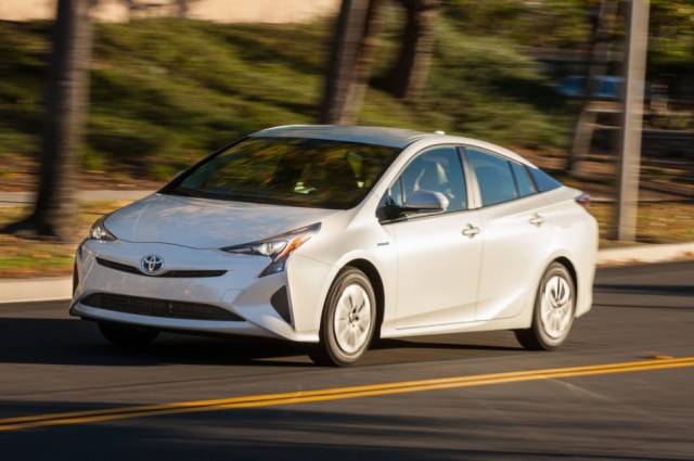 White Toyota Prius