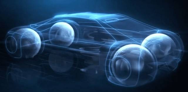 Artist's rendition of Goodyear's Eagle-360 tires when used in vehicles.
