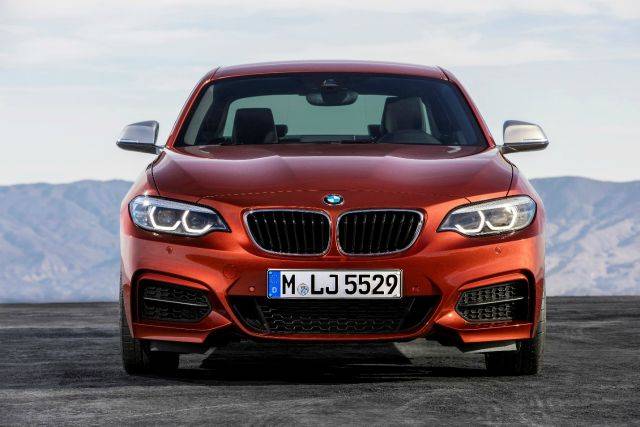 Red BMW 2 Series front view