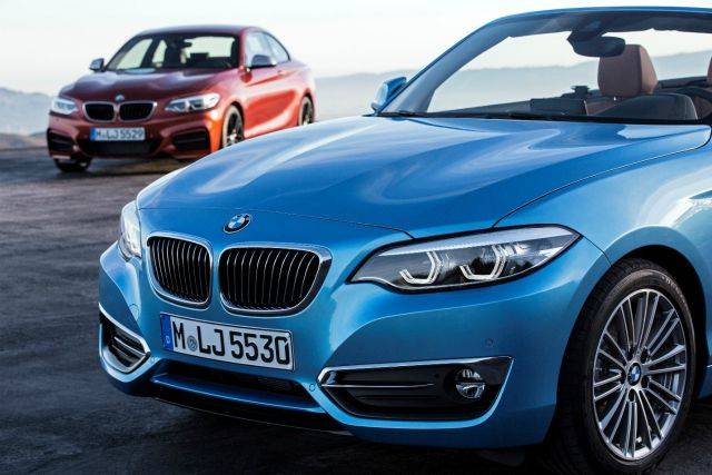 Blue and Red 2017 BMW 2 Series Coupe and Convertible