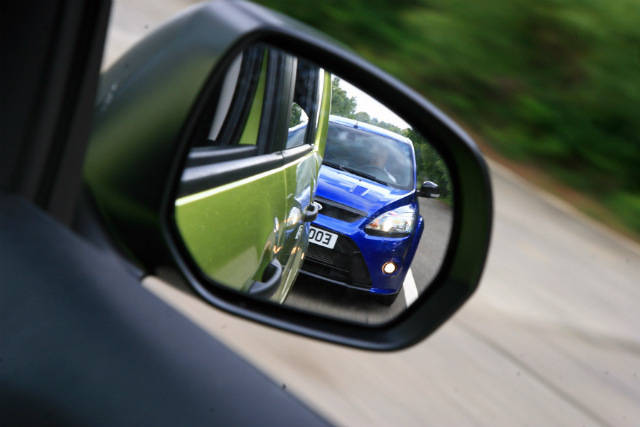 car in mirror