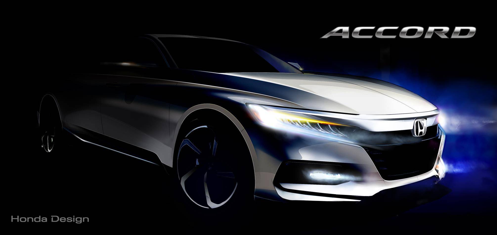 Honda Releases Sketch, Reveals Powertrain Choices of Next-Generation Honda Accord