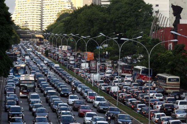Traffic congestion in Sao Paulo