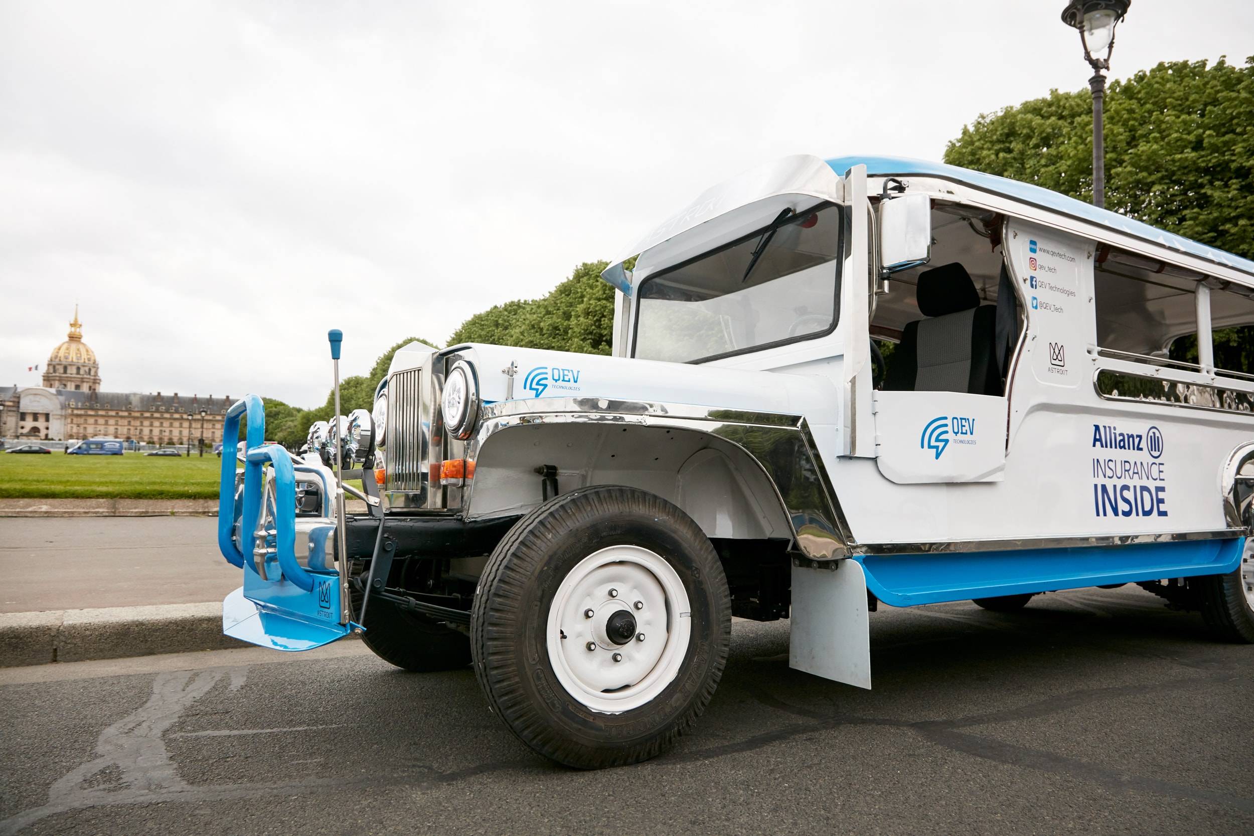 Electric Jeepney Roams Streets of Paris