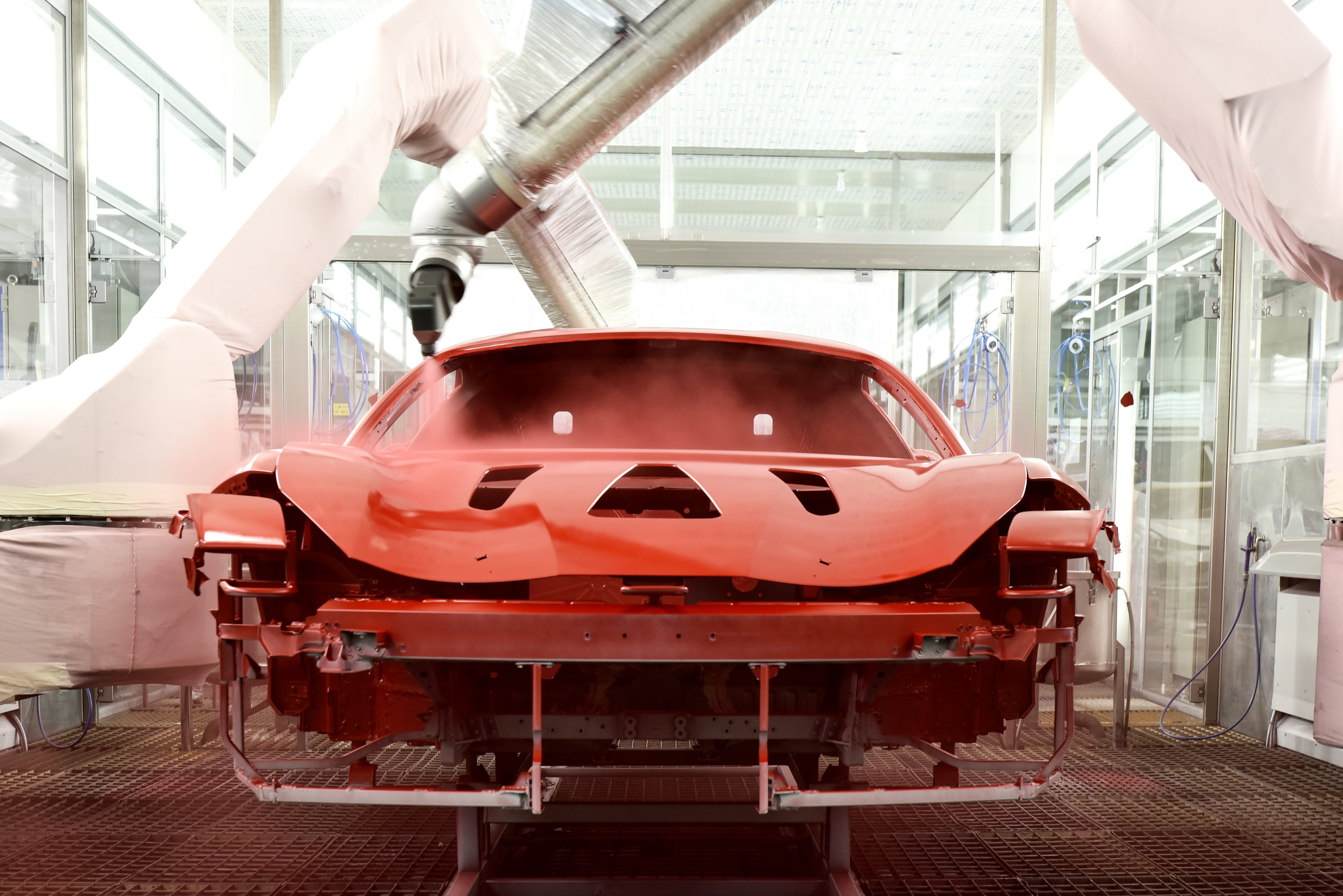 Ferrari Introduces World's First Low-Bake Paint Technology Ferrari Introduces World's First Low-Bake Paint Technology