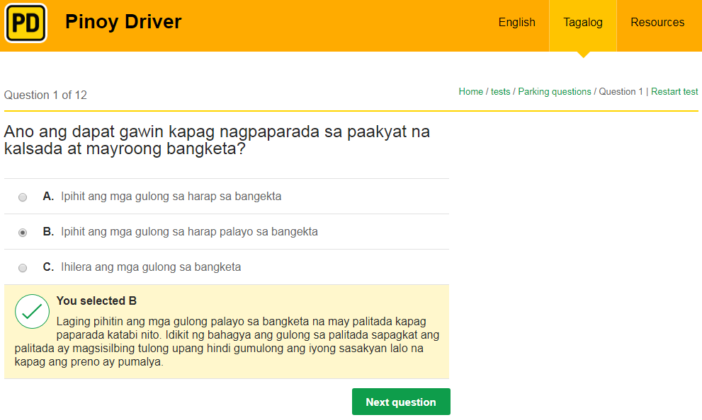 Tagalog LTO Exam Reviewer Question 4 