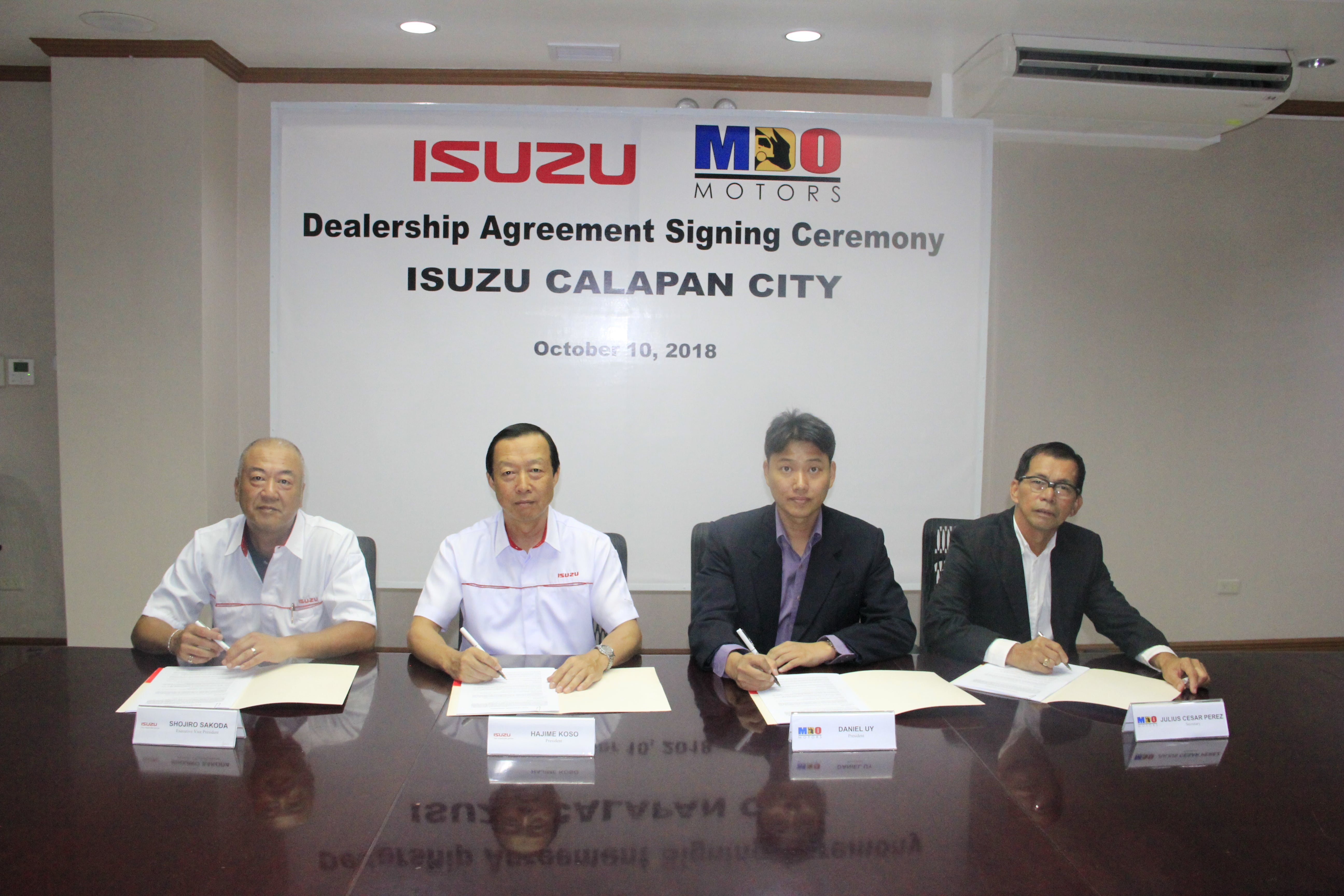 Isuzu PH, Mina de Oro Motors Sign MOA Establishing Isuzu Dealership in Calapan Isuzu PH, Mina de Oro Motors Sign MOA Establishing Isuzu Dealership in Calapan