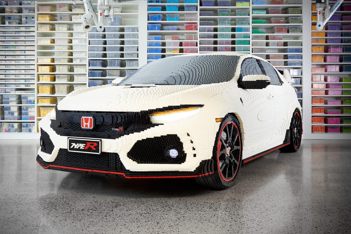 Lifesized LEGO Honda Civic Type R Built for TV Show Lifesized LEGO Honda Civic Type R Built for TV Show