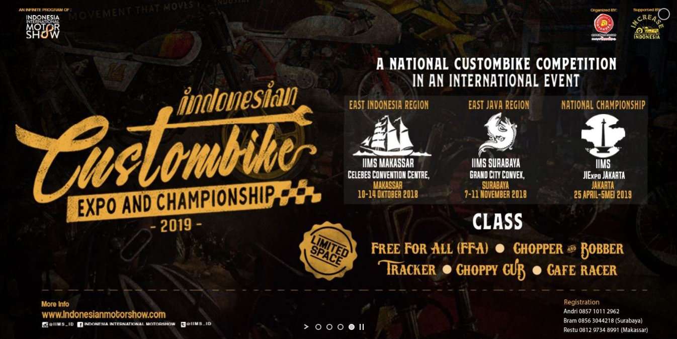 Indonesian Custombike Expo & Championship Siap Pukau IIMS Surabaya 2018 Indonesian Custombike Expo & Championship Siap Pukau IIMS Surabaya 2018