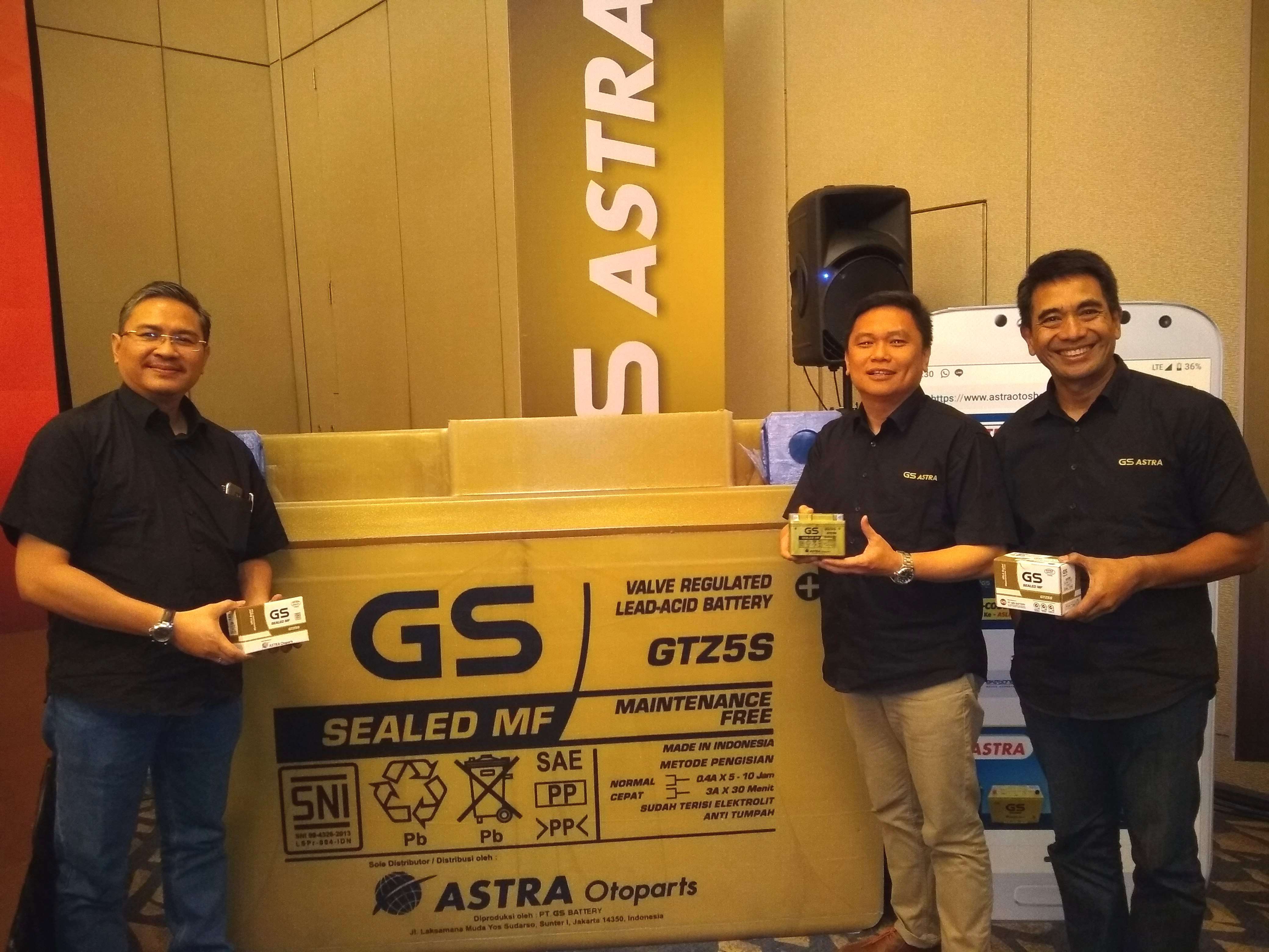 GS Astra Luncurkan Aki  GS Gold Untuk  Motor 