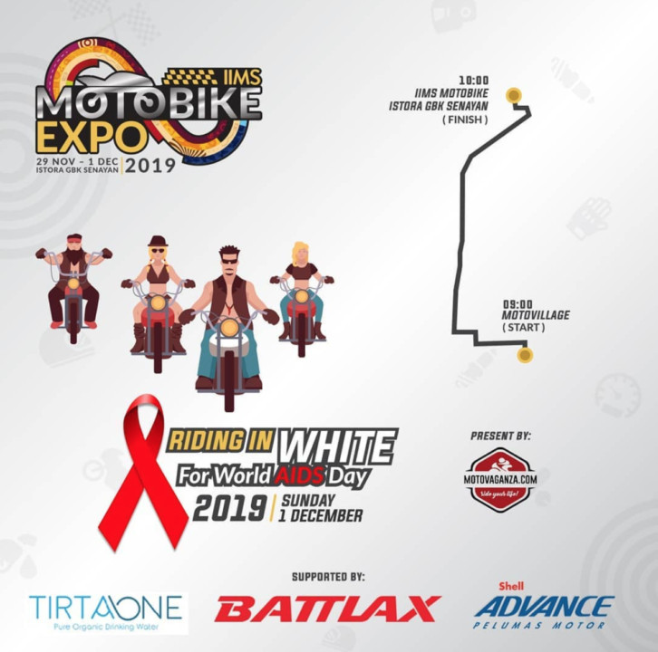 Peringati Hari Aids Sedunia, Motovaganza Gelar Sunmori to IIMS Motobike Expo Peringati Hari Aids Sedunia, Motovaganza Gelar Sunmori to IIMS Motobike Expo
