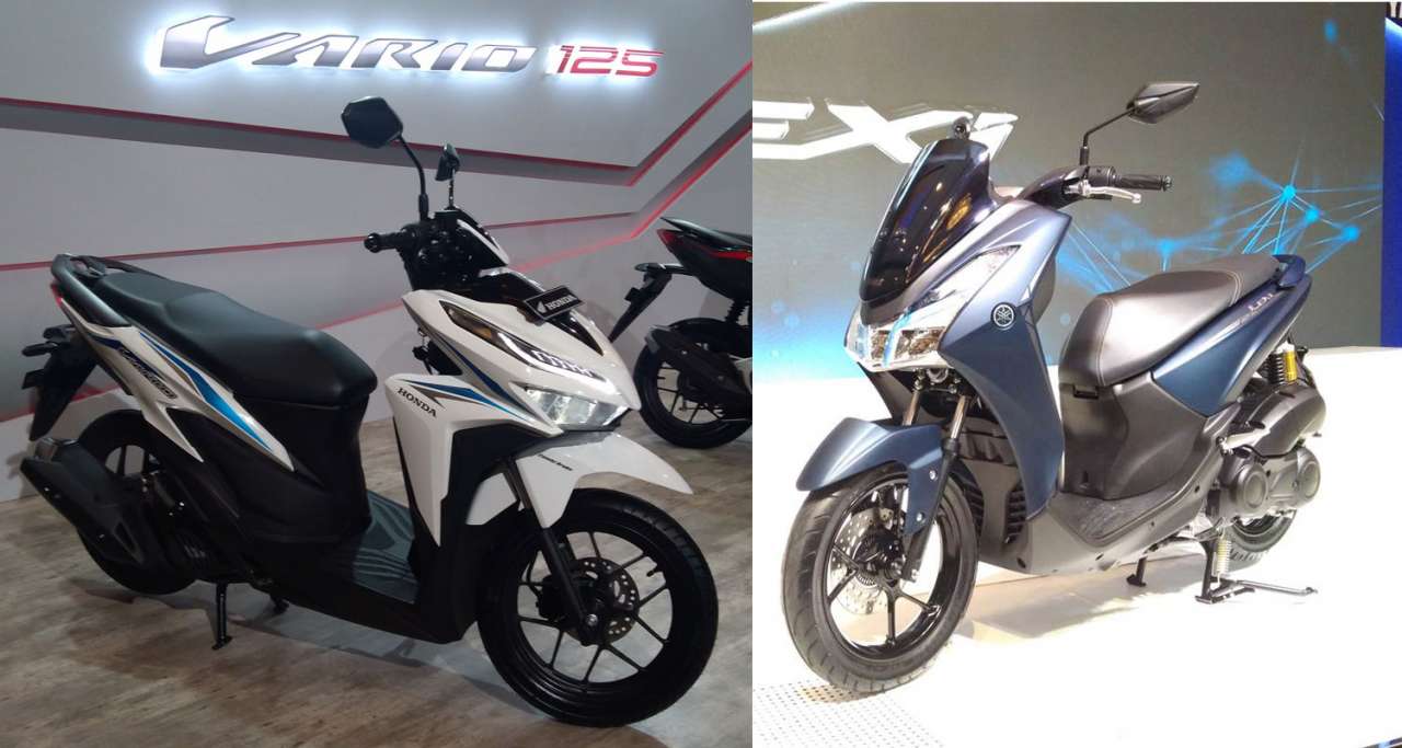 KOMPARASI Adu Fitur Honda Vario 125 Vs Yamaha Lexi