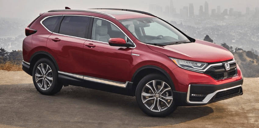 Red Honda CR-V Hybrid