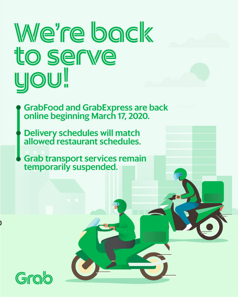 Grab Philippines on X: While we hope everyone can comfortably stay safe  and dry, we ask for your patience if you find the need to book a ride or  order via GrabFood.