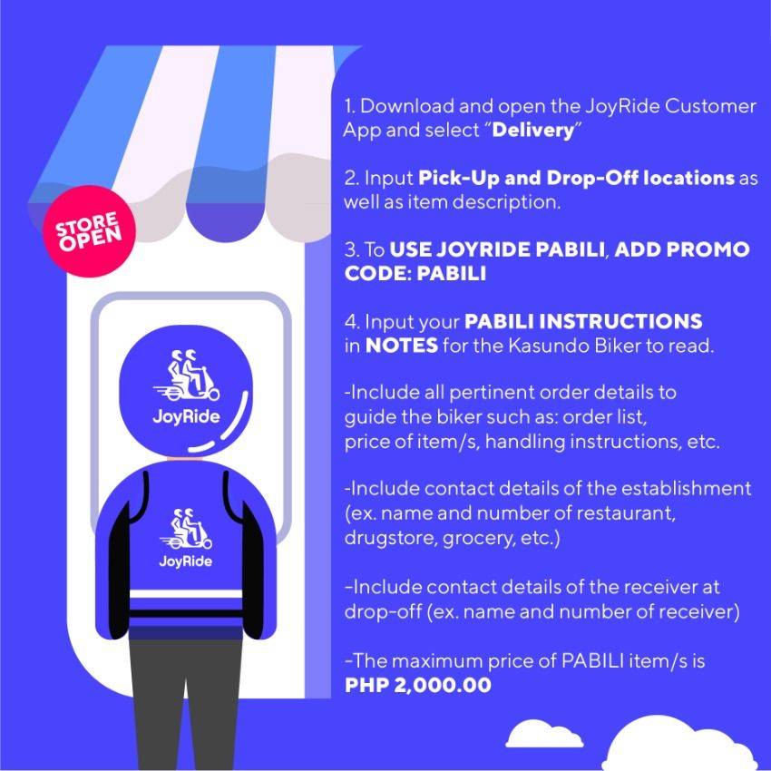 JoyRide Introduces Latest Pabili Service