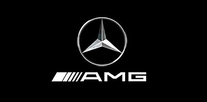 Download Black And White AMG Logo Wallpaper