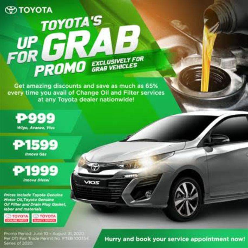 Toyota helps Grab drivers with latest service package promo