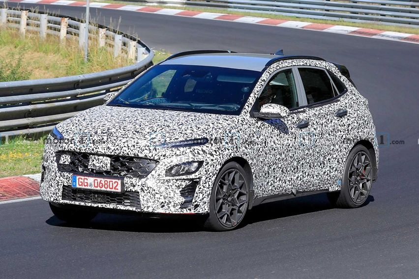 Spy Shot Hyundai Kona N Tengah Diuji di Nürburgring Hyundai Kona N