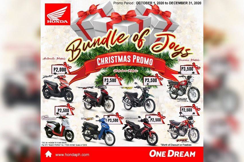 Get Treats When You Buy Honda Motorcycles Up To End Of December