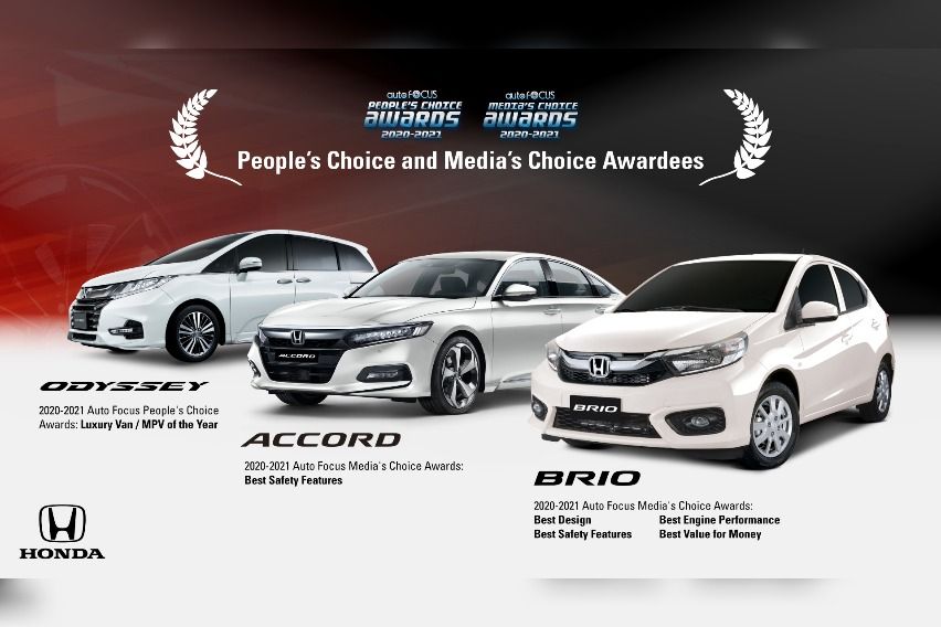 Honda Cars PH wins six at 2020-2021 Auto Focus People’s & Media’s Choice Awards HCPI