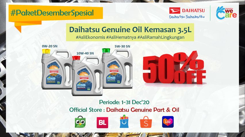 Oli Genuine Baru dari Astra Daihatsu Motor dalam Kemasan Lebih Praktis Oli Genuine Baru dari Astra Daihatsu Motor dalam Kemasan Lebih Praktis