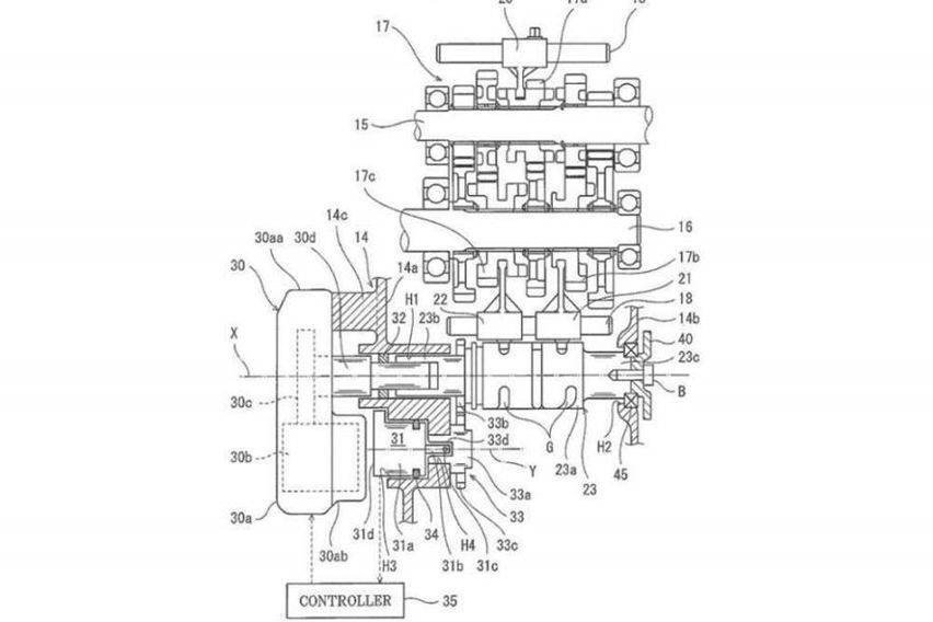 Kawasaki semi automatic gearbox