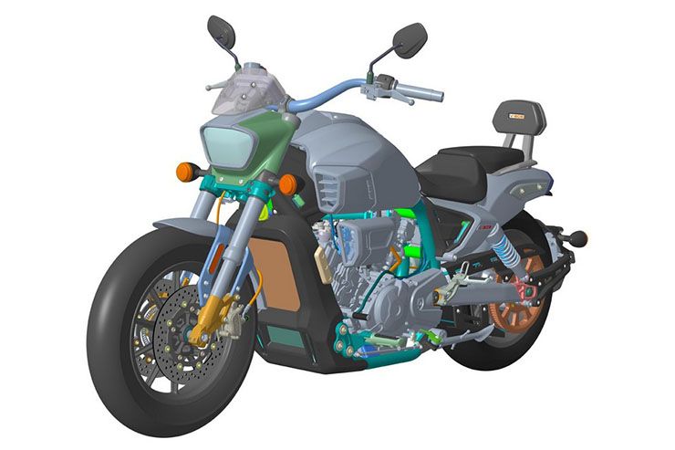 Tampilan Longjia V-Twins 650 cc, Cikal Bakal Keeway V650 Fi Longjia 650 V bob