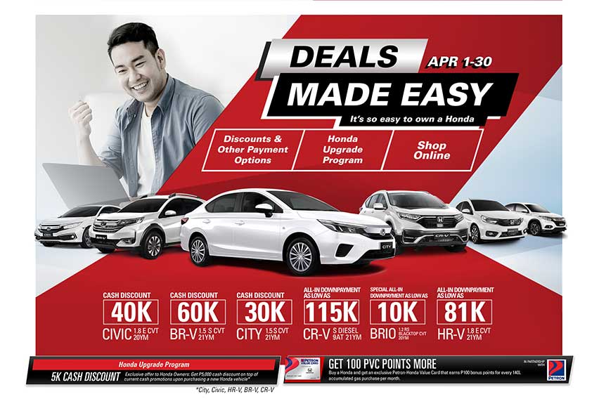 Discounts Low Down Payment And More Offers In Honda S Deals Made Easy